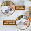 Plastic 6-Grid Round Food Dispenser | 360° Rotating Food Bucket Transparent Rice Storage Container | Rotatable Dry Food Fruit Cereal Storage Box Container with Lid for Home and Kitchen