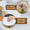 Plastic 6-Grid Round Food Dispenser | 360° Rotating Food Bucket Transparent Rice Storage Container | Rotatable Dry Food Fruit Cereal Storage Box Container with Lid for Home and Kitchen