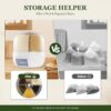 Plastic 6-Grid Round Food Dispenser | 360° Rotating Food Bucket Transparent Rice Storage Container | Rotatable Dry Food Fruit Cereal Storage Box Container with Lid for Home and Kitchen