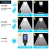 180W Led Solar Street Light Outdoor,10000LM IP65 Waterproof Solar Security Flood Lights Outdoor Motion Sensor, Wired Security Solar Powered Flood Lights for Indoor, Outside (Pack of 2)