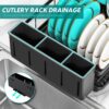 1777322187_MOROVIK-Utensils-Drying-RackDish-Drying-Rack-with-Drainer-TrayAnti-Rust-Smart-Drainage-System-Drainboard-with-Detachable-Cutlery-HolderKitchen-Vessels-Organizer-Water-Utensils-Basket-Black.jpg MOROVIK Utensils Drying Rack/Dish Drying Rack with Drainer Tray/Anti Rust, Smart Drainage System Drainboard with Detachable Cutlery Holder/Kitchen Vessels Organizer & Water Utensils Basket (Black)