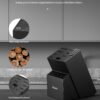 D. Perla Knife Block Set, 15 Piece Kitchen Knife Block Set, Super Sharp Stainless Steel Kitchen Knife Set with Wooden Block and Laser Damascus Blades