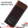 TheGiftKart Flip Back Cover Case for Mi Redmi Note 15 Pro Plus 5G | Dual-Color Leather Finish | Inbuilt Stand & Pockets | Flip Back Case Cover for Redmi Note 15 Pro+ 5G (Faux Leather, Coffee & Brown)