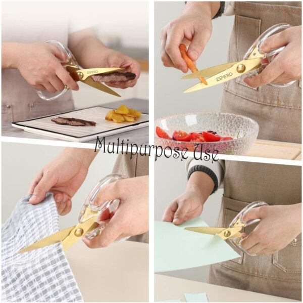 1777329666_ESPERO-Multi-Purpose-Made-In-Japan-Kitchen-Scissors-food-scissorsPremium-Stainless-Steel-Solid-Kitchen-Shears-for-Meat-Seafood-Chicken-Vegetables-Herbs-BBQ-Bottle-Opener-Transparent-White.jpg ESPERO Multi Purpose Made In Japan Kitchen Scissors, food scissors,Premium Stainless Steel Solid Kitchen Shears for Meat, Seafood, Chicken, Vegetables, Herbs, BBQ, Bottle Opener (Transparent White)