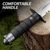 Premium Carbon Steel Kitchen Knife with Protective Cover | Sharp Black Utility Knife for Cutting Fruits, Vegetables & Meat | Ergonomic Handle (Silver)