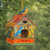 Wooden Bird House Pack of 2 | Hanging Bird Nest for Garden, Balcony & Terrace | Outdoor Home Decor & Gifting (Disassembled)