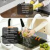 SHOPPOFOBIX Sink Splash Guard In Kitchen Pack Of 1 | Silicone Splash Guard for Kitchen Island, Countertop, Stove & Sink Protection – Oil, Water, Stain Resistant, Easy Clean, Durable (2)