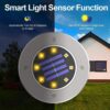 ZGWJ Solar Ground Lights,16 Pack Waterproof Solar Garden Lights, Upgraded Outdoor Garden Waterproof Bright in-Ground Lighting, Landscape Lighting for Pathway,Yard,Deck,Lawn,Patio,Walkway Warm White