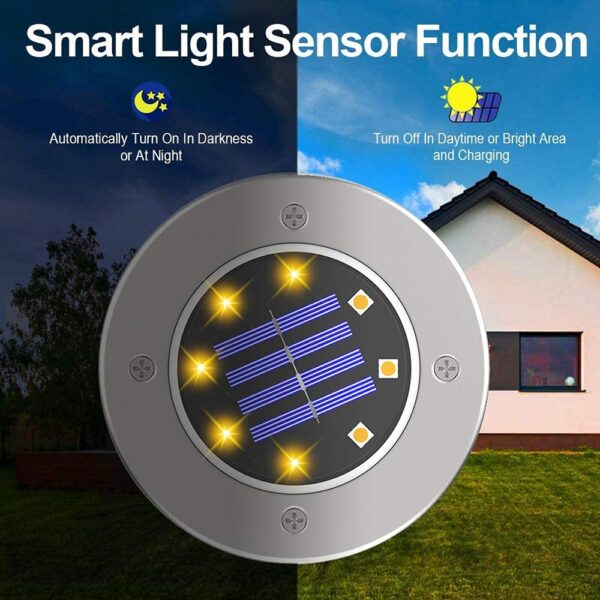 ZGWJ Solar Ground Lights,16 Pack Waterproof Solar Garden Lights, Upgraded Outdoor Garden Waterproof Bright in-Ground Lighting, Landscape Lighting for Pathway,Yard,Deck,Lawn,Patio,Walkway Warm White