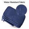 DDgro Electronic Cable Organizer Bag, Large Travel Cord Storage Case for Charger, Power Bank, Cables & Tech Accessories (Large, Navy Blue)