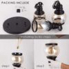 VRCT Antique Design Lantern Ceiling Hanging Pendant Light for Decoration of Home, Restaurant - 3 Set Piece (Bulb not Included)(AC/DC, Metal)