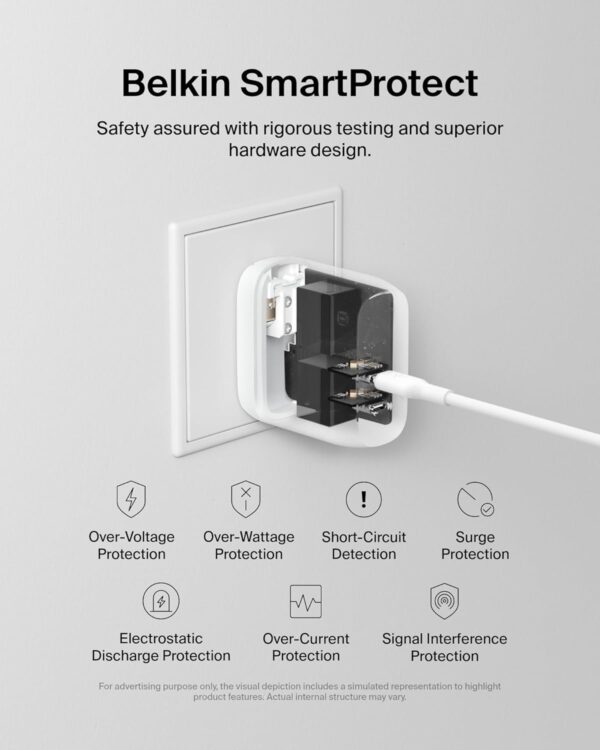 1777373094_Belkin-40W-20W-20W-Two-Ports-USB-C-PD-Wall-Charger-Fast-Charging-for-iPhone-17-Air-Pro-Pro-Max-Samsung-Galaxy-S25-Google-Pixel-10-iPad-AirPods-More-2-Years-Warranty-White.jpg Belkin 40W (20W + 20W) Two Ports USB -C PD Wall Charger | Fast Charging for iPhone 17, Air, Pro, Pro Max, Samsung Galaxy S25, Google Pixel 10, iPad, AirPods, & More | 2 Years Warranty, White