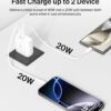 Belkin 40W (20W + 20W) Two Ports USB -C PD Wall Charger | Fast Charging for iPhone 17, Air, Pro, Pro Max, Samsung Galaxy S25, Google Pixel 10, iPad, AirPods, & More | 2 Years Warranty, White