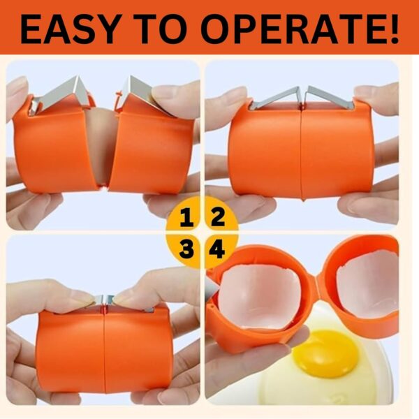 Egg Shell Opener - Topper, Easy-To-Use Cracker for Hard-Boiled Eggs, Kitchen Essential (Pink)