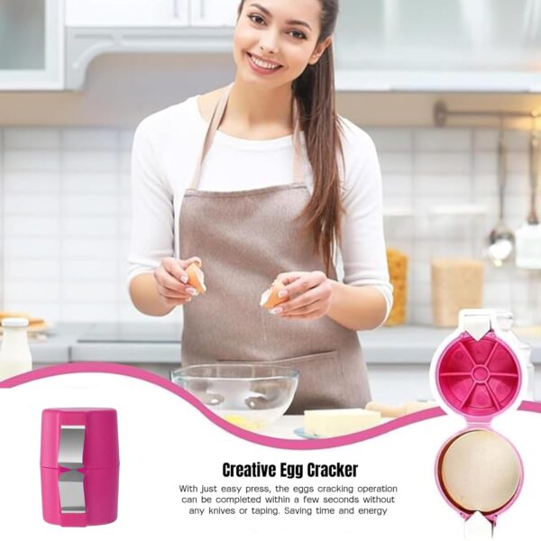 Egg Shell Opener - Topper, Easy-To-Use Cracker for Hard-Boiled Eggs, Kitchen Essential (Pink)