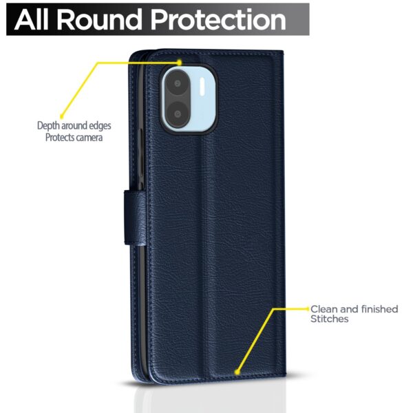 1777384393_Pikkme-Redmi-A1-Redmi-A2-Flip-Case-Leather-Finish-Inside-TPU-with-Card-Pockets-Wallet-Stand-and-Shock-Proof-Magnetic-Closing-Complete-Protection-Flip-Cover-for-Redmi-A1-Redmi-A2-Blue.jpg Pikkme Redmi A1 | Redmi A2 Flip Case Leather Finish | Inside TPU with Card Pockets | Wallet Stand and Shock Proof | Magnetic Closing | Complete Protection Flip Cover for Redmi A1 | Redmi A2 (Blue)