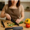 Knife Set of 3 with Cover, Stainless Steel Knives for Kitchen| Sharp Edge Cutting Chef Knifes for Chopping Vegetables, Fruits, Multipurpose Knife, Kitchen Tools