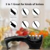 Knife Set of 3 with Cover, Stainless Steel Knives for Kitchen| Sharp Edge Cutting Chef Knifes for Chopping Vegetables, Fruits, Multipurpose Knife, Kitchen Tools