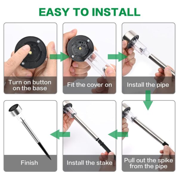 1777410307_Solar-Lights-Outdoor-PathwaySolar-Walkway-Lights-OutdoorGarden-Led-Lights-Waterproof-and-Durable-Pathway-Lights-Stainless-Steel-Pack-of-8.jpg Solar Lights Outdoor Pathway,Solar Walkway Lights Outdoor,Garden Led Lights, Waterproof and Durable, Pathway Lights Stainless Steel (Pack of 8)