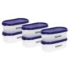 Amazon Brand - Solimo Modular Plastic Storage Containers with Lid Amazon Brand - Solimo Modular Plastic Storage Containers with Lid | Airtight | BPA-Free | Set of 6 | 600 ML (Transparent)