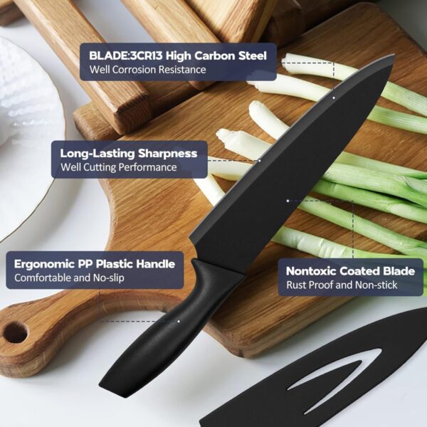 1777417638_Royal-6-Piece-Kitchen-Knife-Set-with-Covers-High-Carbon-Stainless-Steel-Black-Coated-Blades-Chef-Santoku-Bread-Utility-Paring-Knives-for-Home-Restaurant-Use.jpg Royal 6-Piece Kitchen Knife Set with Covers, High Carbon Stainless Steel, Black Coated Blades, Chef, Santoku, Bread, Utility & Paring Knives for Home & Restaurant Use