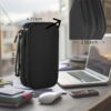 Portable Waterproof Double Layers All-in-One Storage Bag, Travel Cord Organizer，Electronics Accessories Organizer Pouch Bag for Accessories,Charger, USB Cable, Gadget (black)