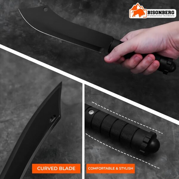 BISONBERG Kitchen Meat Knife for Chopping, Dicing and Mincing for Home Kitchen & Outdoor Camping