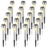 Solar Lights Outdoor, Stainless Steel LED Landscape Lighting Solar Powered Outdoor Lights Solar Garden Lights for Pathway, Walkway, Patio, Yard, Lawn (10)