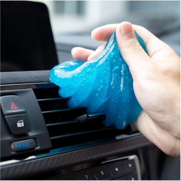 Blue Multipurpose Car AC Vent Dashboard Interior Dust Dirt Cleaner Cleaning Gel Jelly Putty Kit Accessory for Car Interior PC Laptop Keyboard Electronic Gadgets Cleaning Gel [ Pack of 1 ]
