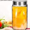 CROCO JAR Square Glass Storage Containers 1000ml | Set of 6 | Transparent Kitchen Jars with Airtight Steel Lid | Spice, Pickle, Dry Fruit, Snack, Coffee, Sugar & Pantry Storage Containers