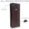 Pikkme Oppo A15 / A15s Flip Case Leather Finish | Inside TPU with Card Pockets | Wallet Stand and Shock Proof | Magnetic Closing | Complete Protection Flip Cover for Oppo A15 / A15s (Coffee)