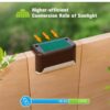 Solar Deck Lights Step Lights Outdoor Waterproof Led Solar Fence Lamp for Patio, Stairs,Garden Pathway, Step and Fences (Warm White) (Pack of 4)