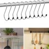 Oblivion Stainless Steel Hooks for Clothes – Heavy Duty S-Shape 3" Inch Long Extension for Wardrobe, Hanging Accessory, Utility Organizer for Kitchenware, Workshop, Office, Bathroom (Pack of 20)
