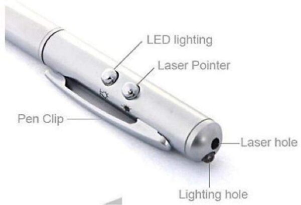 DFS 5 In 1 Multipurpose Antenna Pen With Torch, Laser, Pointer, Magnet, And Pen - A Perfect Corporate Gift (Gift Box) (Cells Included)