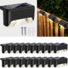 Solar Light Outdoor Garden Home Waterproof Stair Deck Pool Patio Fence Gate Yard Floor Step Railing Window Balcony Sunlight Pathway and Warm White Solar Wall Lights (4)
