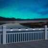Solar Light Outdoor Garden Home Waterproof Stair Deck Pool Patio Fence Gate Yard Floor Step Railing Window Balcony Sunlight Pathway and Warm White Solar Wall Lights (4)