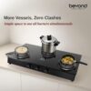 Beyond Appliances Auriga Pro 3 Full Brass Burner Smart Gas Stove I Auto Ignition I Digital Timer I Flame Failure Device I Toughened Glass I ISI Certified, LPG & PNG Compatible, PAN India Service
