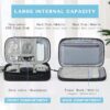 Compact Cable Organizer Bag | Double Layer Storage Pouch for Cables, Chargers, Power Bank & Other Accessories | Durable & Portable Nylon Travel Case with Mesh Pockets