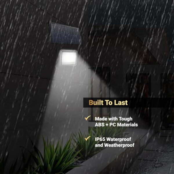 Dylect® Luxe Solar Flood Light – Super Bright 100W to 150W for Outdoor Garden, Home, Retail Shop, Parking, Yard | Long 10Hr Runtime with Unique Hazard Light & Remote, IP65 Waterproof, 6000K Cool White