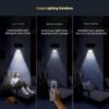 Dylect® Luxe Solar Flood Light – Super Bright 100W to 150W for Outdoor Garden, Home, Retail Shop, Parking, Yard | Long 10Hr Runtime with Unique Hazard Light & Remote, IP65 Waterproof, 6000K Cool White