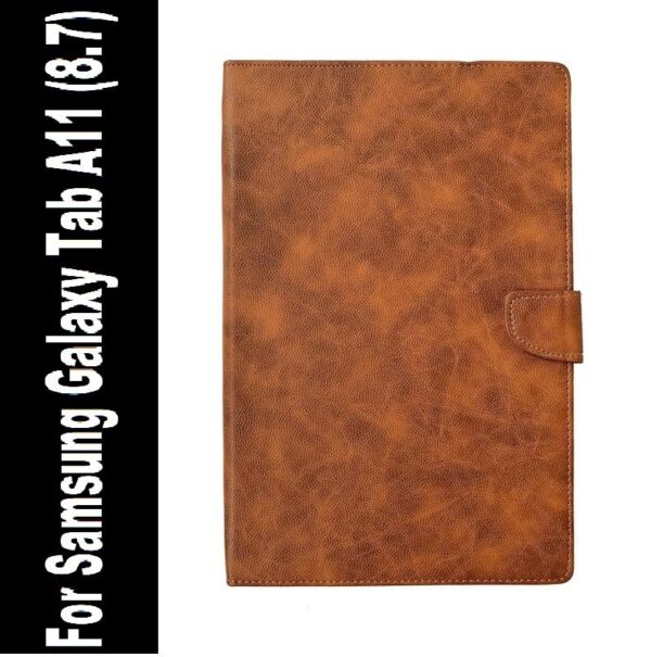 Dairy Type Tablet Flip Cover Case for Samsung Galaxy Tab A11 (8.7) Tablet - (Tan Brown)