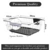 1777554414_Kuber-Industries-Stainless-Steel-Dish-Rack-for-Kitchen-Vessels-Organizer-Stands-with-Handle-Spoon-Holder-Draining-Tray-Included-17x22-Inch-56x44x23-cm.jpg Kuber Industries Stainless Steel Dish Rack for Kitchen | Vessels Organizer Stands with Handle | Spoon Holder & Draining Tray Included | 17x22 Inch, 56x44x23 cm