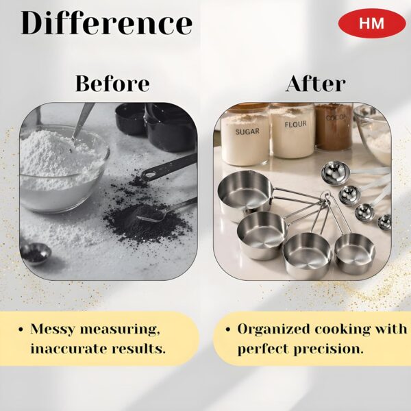 1777562061_HM-Stainless-Steel-Measuring-Cups-and-Spoons-Combo-Set-Durable-Kitchen-Tools-for-Accurate-Cooking-Measurements-Ideal-for-Dry-Liquid-Ingredients-Kitchen-Baking-Essentials.jpg HM Stainless Steel Measuring Cups and Spoons Combo Set | Durable Kitchen Tools for Accurate Cooking Measurements, Ideal for Dry & Liquid Ingredients | Kitchen Baking Essentials