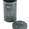 HAZEL Onion Potato Storage Container Set | Kitchen Storage Canisters with Lid | Airtight Leak Proof Steel Jar (Set of 2)