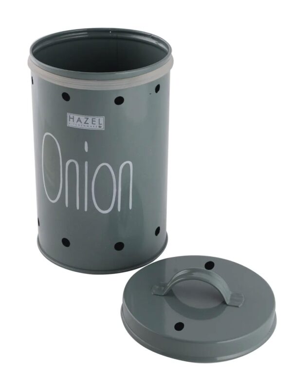 HAZEL Onion Potato Storage Container Set | Kitchen Storage Canisters with Lid | Airtight Leak Proof Steel Jar (Set of 2)