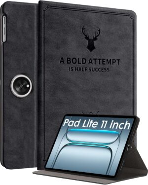 Robustrion Cover for OnePlus Pad Lite 11 inch Cover Case, Deer Flip Cover Case for OnePlus Pad Lite Tablet Cover 11" - Black