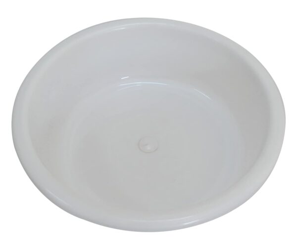 Kuber Industries Multiuses Unbreakable Plastic Knead Dough Basket/Basin Bowl For Home & Kitchen 6 Ltr (White)