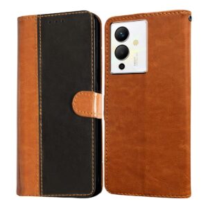 Amazon Brand - Solimo Flip Leather Mobile Cover (Soft, Flexible & Kickstand Back case) Compatible for Infinix Note 12 Pro 5G (CamelBlack)