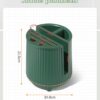 House of Quirk Kitchen Utensil Holder for Countertop Chopping Board Holder Kitchen Organizer Cutlery Holder Caddy Crock Silverware Flatware Organizer (Green)
