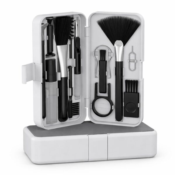 18 in 1 Electronics Smart Gadget Cleaning Kit with Storage 18 in 1 Electronics Smart Gadget Cleaning Kit with Storage Case, Dust Brushes, Small Detail Brushes, Cleaning Metal Tip, Tweezers and Spray Bottle